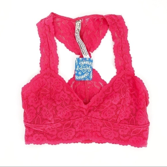 Free People Gallon Lace Racerback In Red Berry - Picture 3 of 3